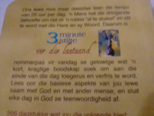 # `3 MINUTE STILTE VIR DIE LAATAAND`- DAGSTUKKIES VIR NAGMENSE L.LE ROUX -PLEASE READ BELOW FOR INFO