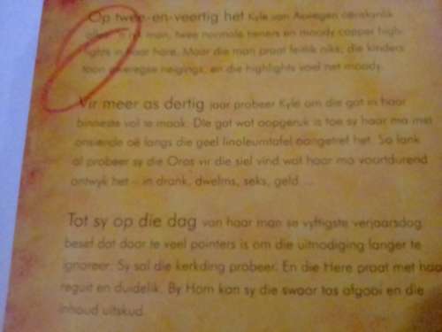 Oros vir die Siel, Die verhaal van Kyle deur Susan Coetzer.