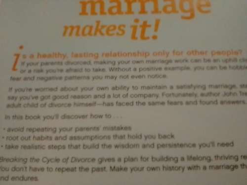Breaking the Cycle of Divorce by John Trent.