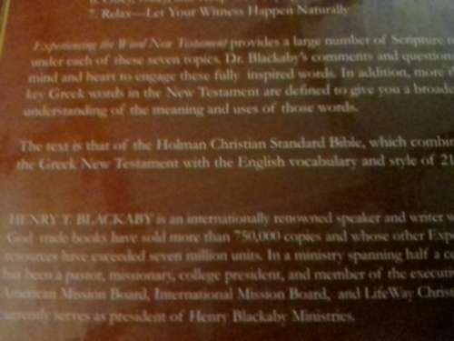 Experiencing the Word New Testament - Standard Bible by H. Blackaby