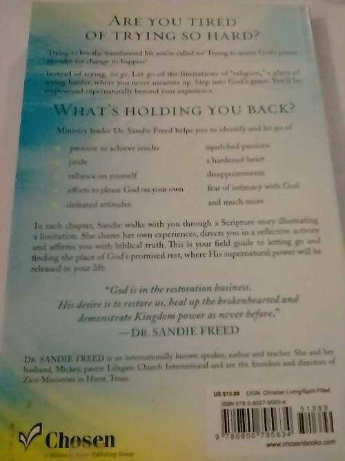 Letting go of your limitations,  by Sandie Freed - Self-help book