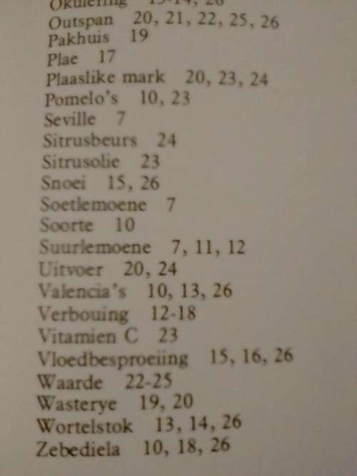 Sitrusvrugte deur L.D. Anderson.