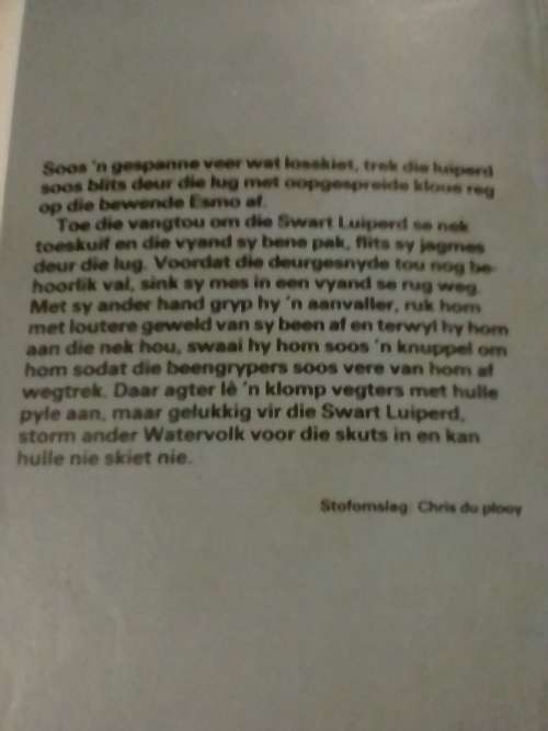 `DIE SWART LUIPERD No.41` - JAGTER VAN BLOEDEILAND -  BRAAM LE ROUX - PLEASE READ BELOW FOR INFO