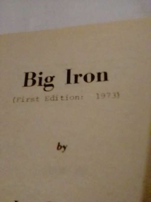 `CLEVELAND WESTERN` - BIG IRON -  BY LEE HOLDER - PLEASE READ BELOW FOR INFO