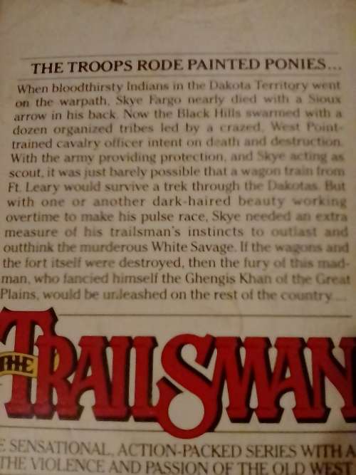 `WESTERN - TRAILSMAN, WHITE SAVAGE` - BY JON SHARPE - PLEASE READ BELOW FOR INFO