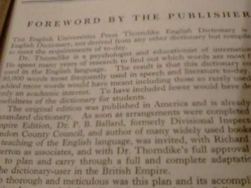 1948 Thorndike English Dictionary, Frank Blake Prize 1947.