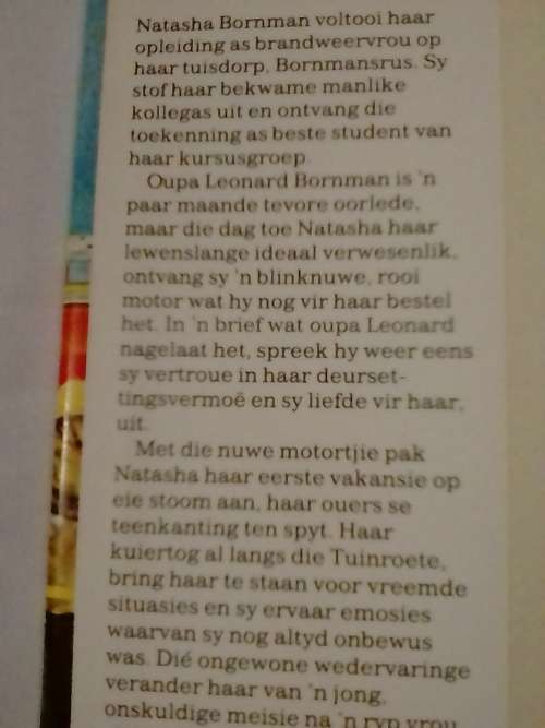 `BORNMANSRUS SE BRANDWEERVROU` - ROMAN DEUR ANITA VISSER  - READ BELOW FOR MORE INFO