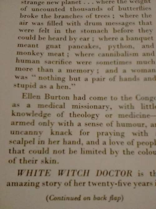 1951, White Witch Doctor by Louise A. Stinetorf.