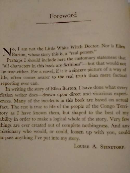 1951, White Witch Doctor by Louise A. Stinetorf.