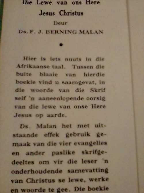 1944 Die Lewe van Ons Here Jesus Christus deur Ds. F.J. Berning Malan