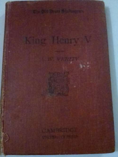 1922, King Henry V, by Kenneth Shakespeare ,antique hardcover book