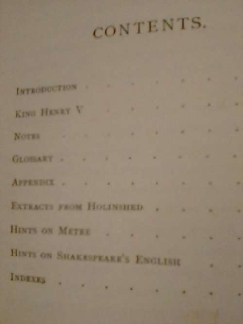 1922, King Henry V, by Kenneth Shakespeare ,antique hardcover book