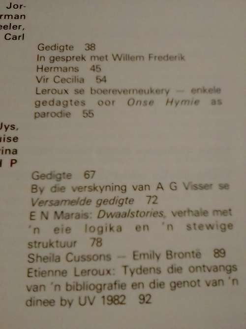 Tydskrif vir Letterkunde, deur Elize Botha.