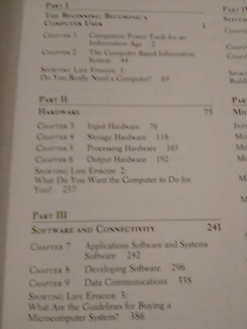 Computers, The user Perspective with Software Laboratories, 853 Pages.