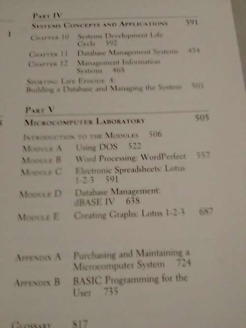 Computers, The user Perspective with Software Laboratories, 853 Pages.