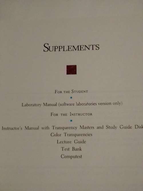 Computers, The user Perspective with Software Laboratories, 853 Pages.
