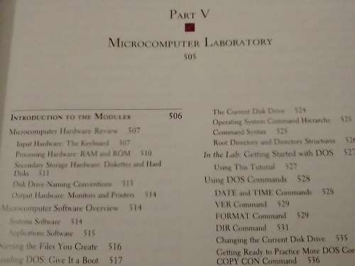 Computers, The user Perspective with Software Laboratories, 853 Pages.