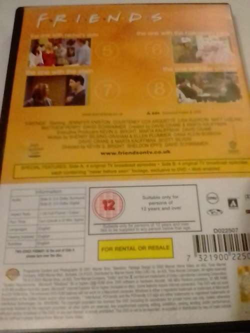 `F.R.I.E.N.D.S` - SERIES 8 - EPISODES 5-8 , SEE and READ BELOW FOR INFO.