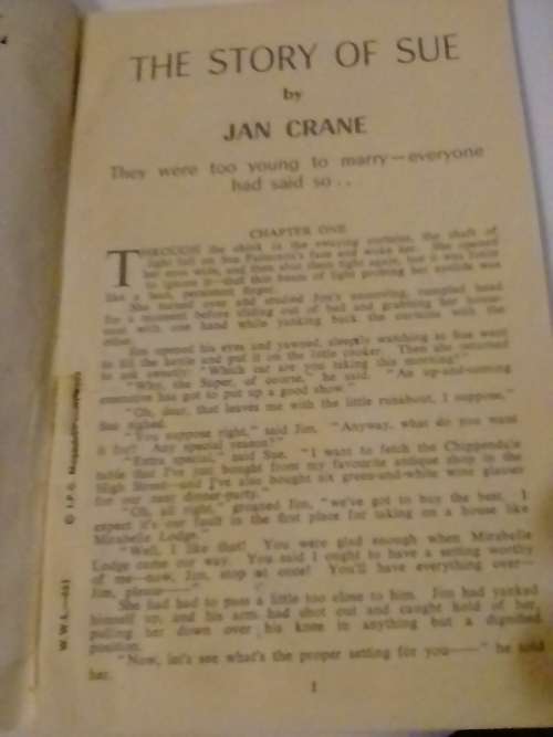 1967 - Fleetway library No.661 , The story of Sue by Jan Crane.