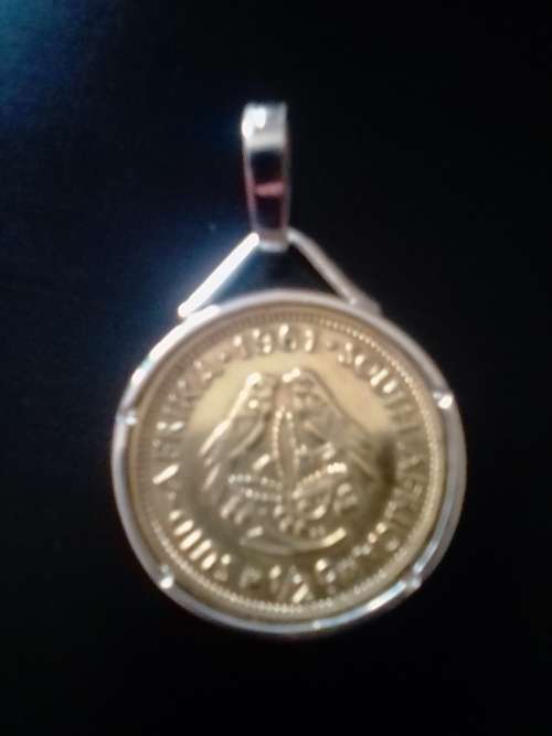 STUNNING STERLING SILVER PENDANT WITH OLD HALF-CENT - PLEASE READ  BELOW.