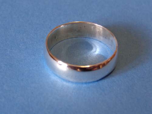 QUALITY - 5mm SOLID 925. STERLING SILVER D-SHAPE BAND - SIZE T (2x AVAILABLE) - SEE BELOW