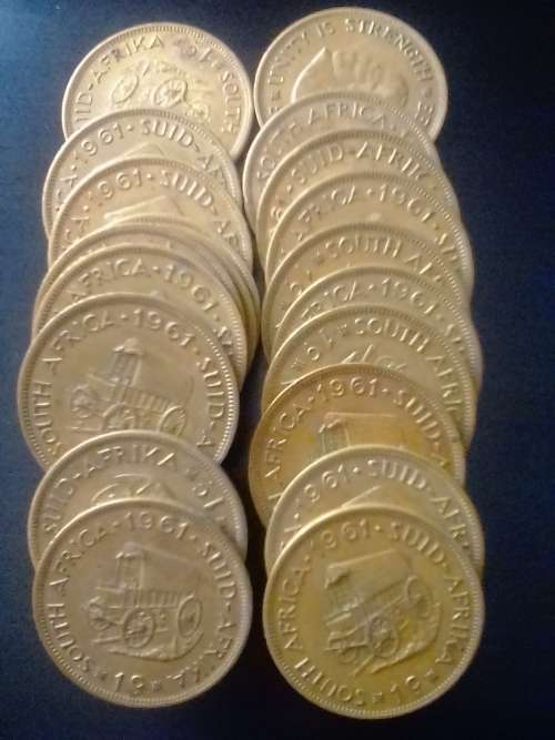 1961 CIRCULATED 1c COINS` - GOOD CONDITION - PLEASE READ and SEE BELOW.