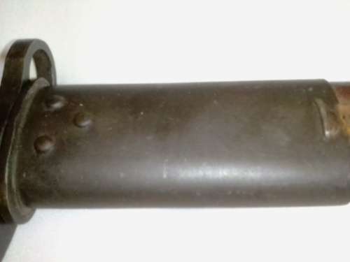 WOW, Original Australian SLAZ 42 Enfield 1907 Bayonet, Scabbard Mangrovite - PLEASE READ BELOW.
