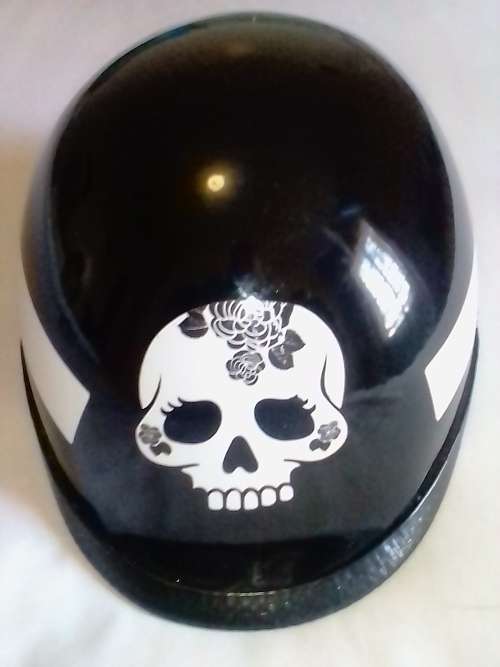 BEAUTIFUL OPEN FACE METAL HELMET FOR MOTORCYCLING OR SPORT -  - PLEASE READ BELOW.