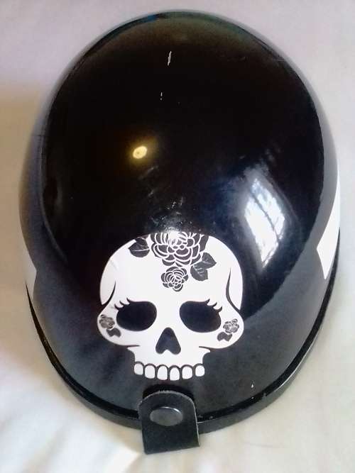 BEAUTIFUL OPEN FACE METAL HELMET FOR MOTORCYCLING OR SPORT -  - PLEASE READ BELOW.