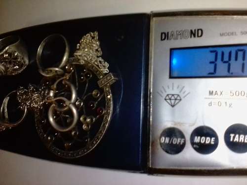 ANTIQUE SILVER JEWELLERY SELL AS SCRAP SILVER - TOTAL 34.7 GRAMS - PLEASE READ BELOW.