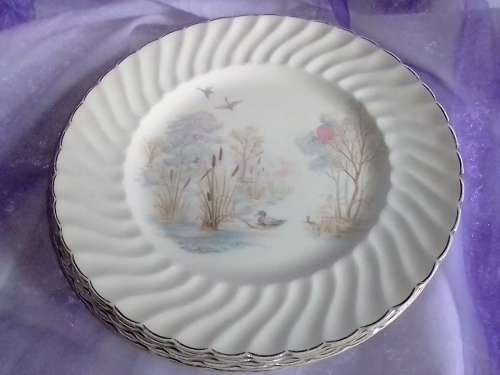 6x Antique Royal Wessex Pont design plates.
