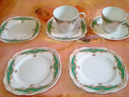 OLD 7x PIECE CREAM PETAL GRINDLEY ENGLAND PORCELAIN - SEE BELOW FOR CONDITION - PLEASE READ BELOW.
