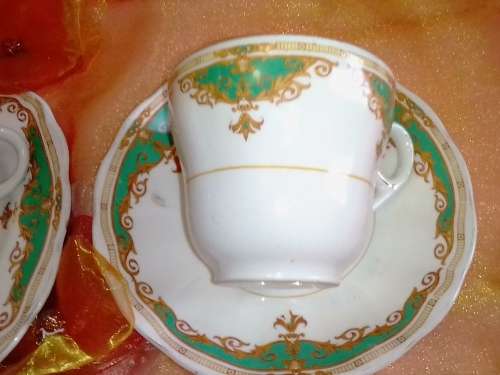 OLD 7x PIECE CREAM PETAL GRINDLEY ENGLAND PORCELAIN - SEE BELOW FOR CONDITION - PLEASE READ BELOW.