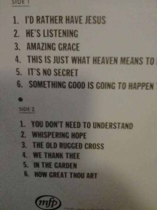 MIN SHAW (I`d RATHER HAVE JESUS) - LP in good condition - SEE BELOW FOR INFO.