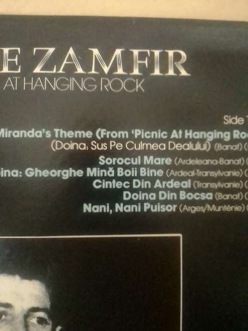 GHEORGHE ZAMFIR (A THEME FROM PICNIC AT HANGING ROCK) - LP in excellent condition - SEE BELOW.