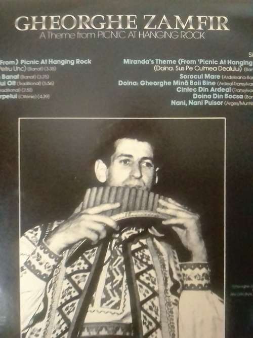 GHEORGHE ZAMFIR (A THEME FROM PICNIC AT HANGING ROCK) - LP in excellent condition - SEE BELOW.
