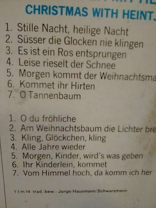 HEINTJE SIMONS (WEIHNACHTEN) - LP IN GOOD CONDITION - SEE AND READ BELOW.