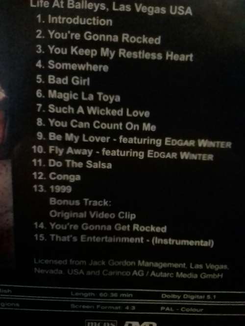 LA TOYA JACKSON (MOST FAMOUS HITS.) ORIGINAL DVD - EXCELLENT condition - SEE BELOW FOR INFO.