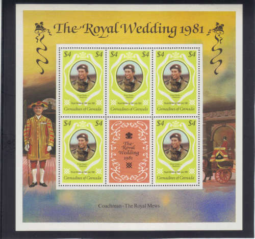 Grenadines of Grenada (set of 3 sheetlets)  - 29 July 1981 Royal Wedding.