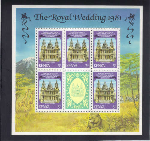 Kenya (set of 4 sheetlets) ,29 July 1981 Royal Wedding.