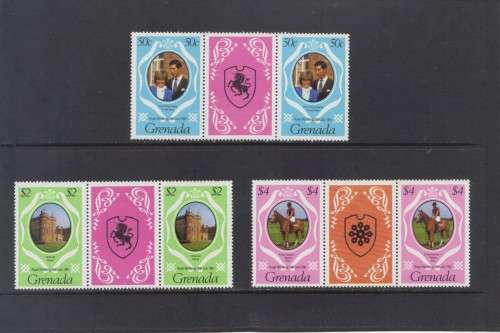 Grenda, 29 July 1981 Royal Wedding, set of 3 gutter pairs.