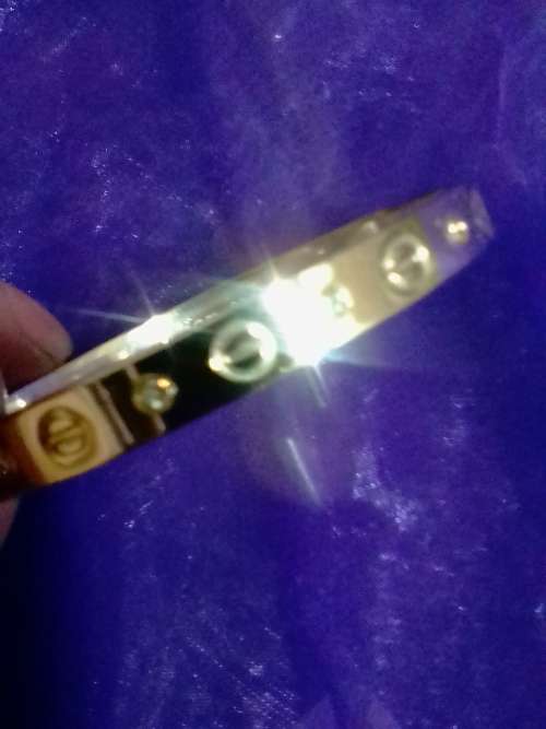EXQUISITE CARTIER LOVE CRYSTAL STUDDED STERLING SILVER 925. BRACELET - 27.7 Grams -PLEASE READ BELOW