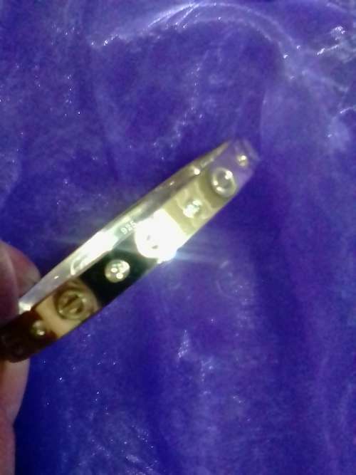 EXQUISITE CARTIER LOVE CRYSTAL STUDDED STERLING SILVER 925. BRACELET - 27.7 Grams -PLEASE READ BELOW