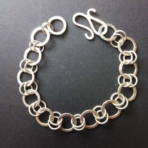 GORGEOUS SOLID 925. SILVER BRACELET - WIDTH 13mm - WEIGHT 14.4g - PLEASE READ BELOW.