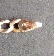 BEAUTIFUL CURB STERLING SILVER CHAIN  - 59cm LONG - WEIGHT 8g - READ BELOW FOR INFO.