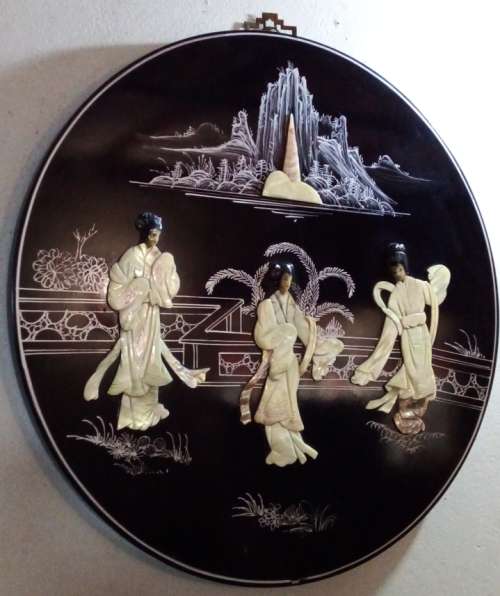 WoW AMAZING VINTAGE CHINESE MOTHER OF PEARL WALL PANEL(VALUE R6000) PLEASE READ BELOW.