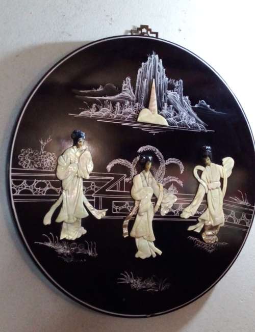 WoW AMAZING VINTAGE CHINESE MOTHER OF PEARL WALL PANEL(VALUE R6000) PLEASE READ BELOW.