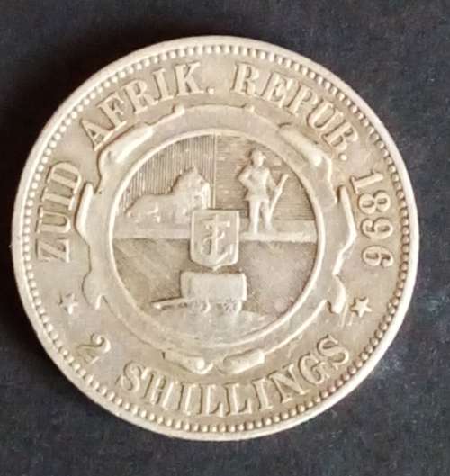 ZAR PAUL KRUGER 1896 SILVER TWO SHILLING - SEE SCANS FOR CONDITION - PLEASE READ BELOW.