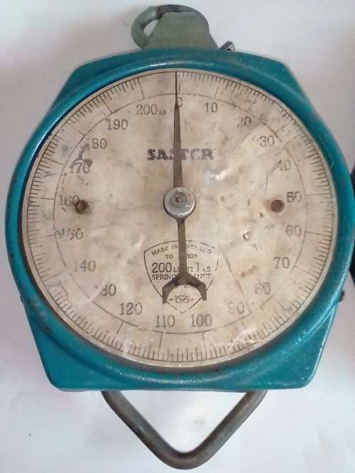2x VINTAGE SALTER SPRING BALANCE HANGING SCALES - PLEASE READ BELOW.
