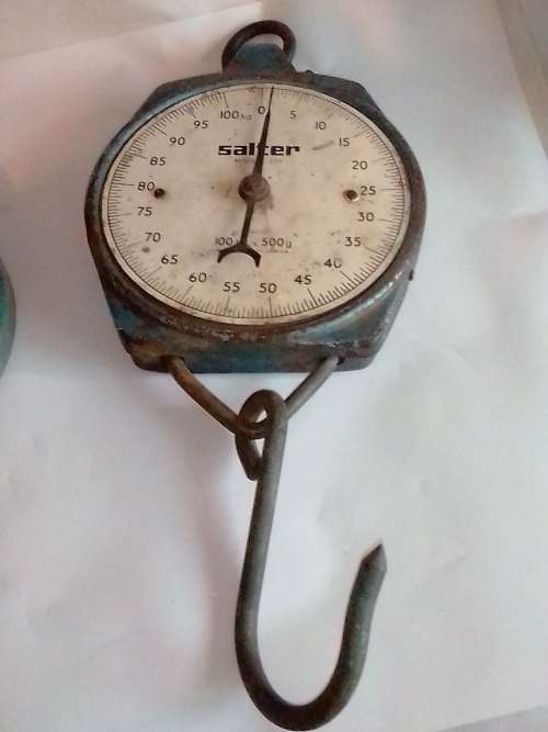 2x VINTAGE SALTER SPRING BALANCE HANGING SCALES - PLEASE READ BELOW.